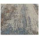 Habitat Distressed Abstract Blue Flatweave Rug - 120x170cm