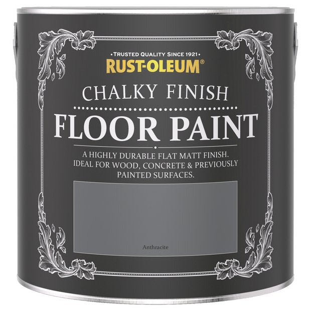 Rust-Oleum Chalky Floor Matt Paint 2.5L - Anthracite