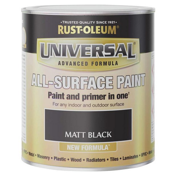 Rust-Oleum Universal All-Surface Matt Paint 750ml - Black