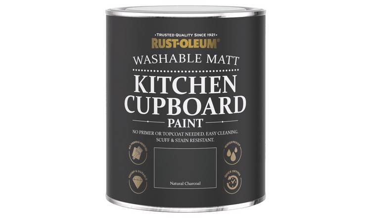 Rust-Oleum Kitchen Cupboard Matt Paint Charcoal 750ml, imported from the UK