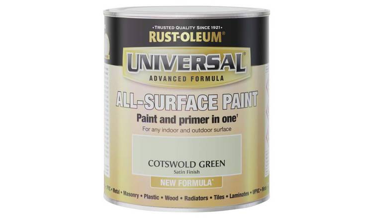 Rust-Oleum Universal All-Surface Satin Paint Green 750ml, imported from the UK