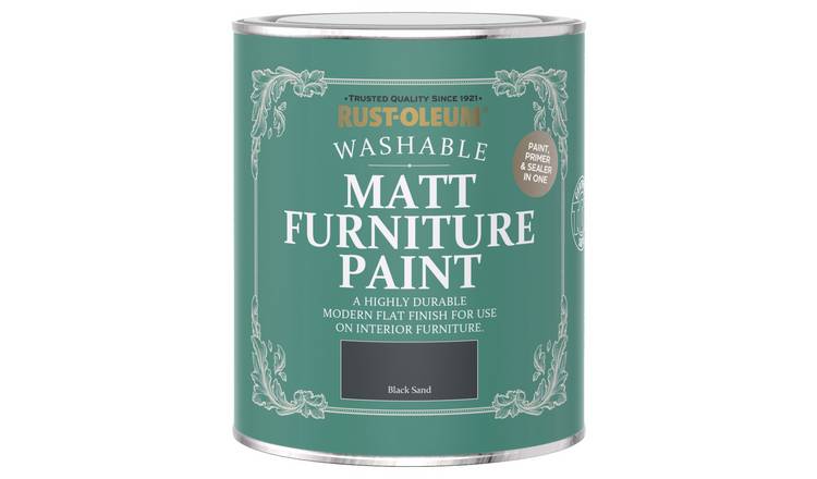 Rust-Oleum furniture matt paint Black Sand 750ml, imported from the UK