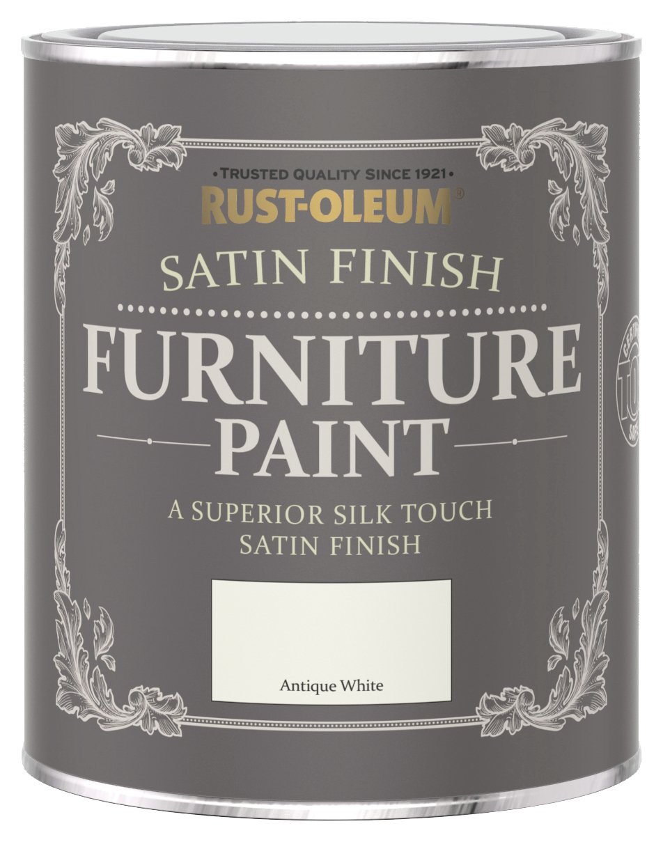 Rust-Oleum furniture satin paint Antique White 750ml, imported from the UK