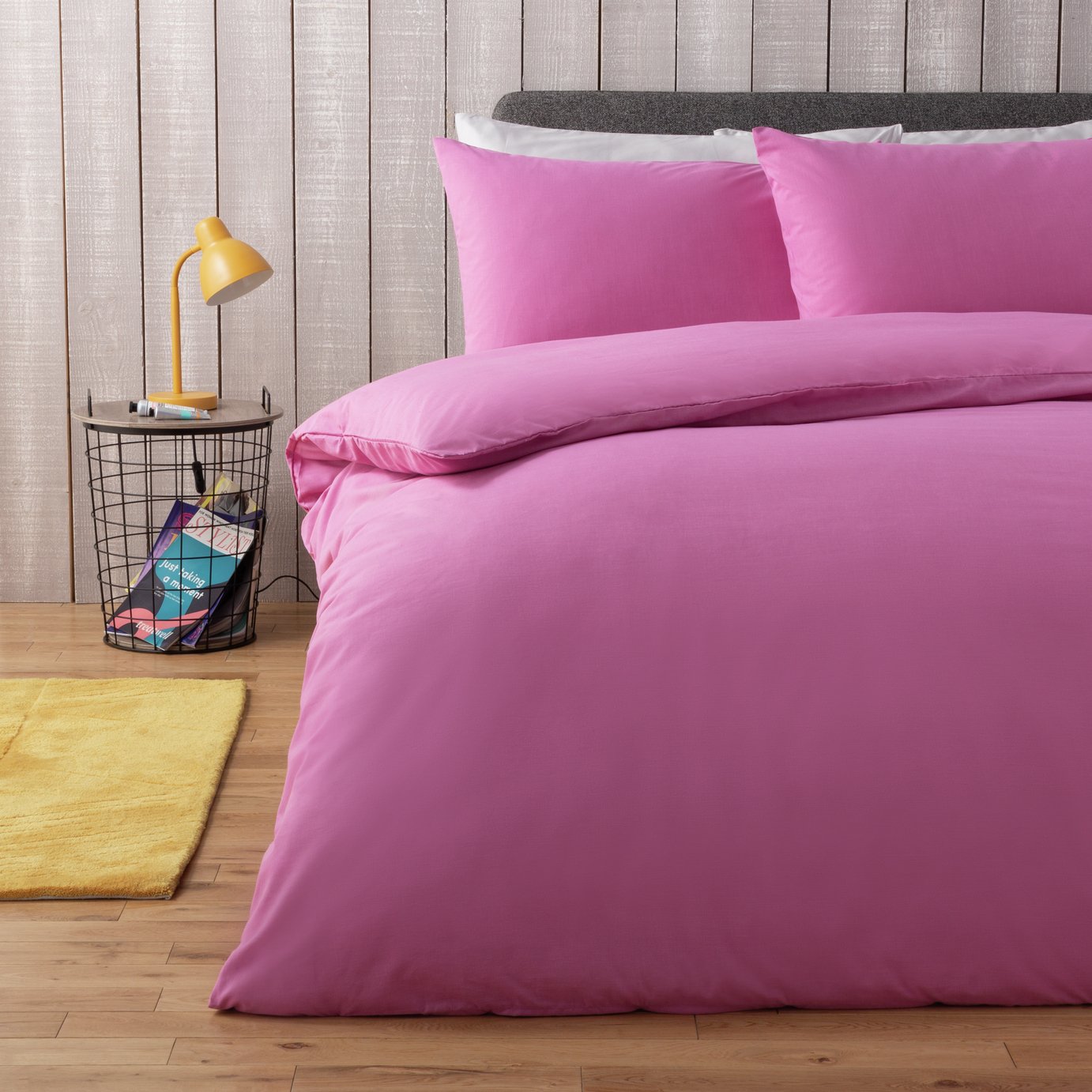 Habitat Polycotton Pink Bedding Set - Toddler