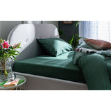 Habitat Cotton Rich 180 TC Leaf Green Fitted Sheet - Double