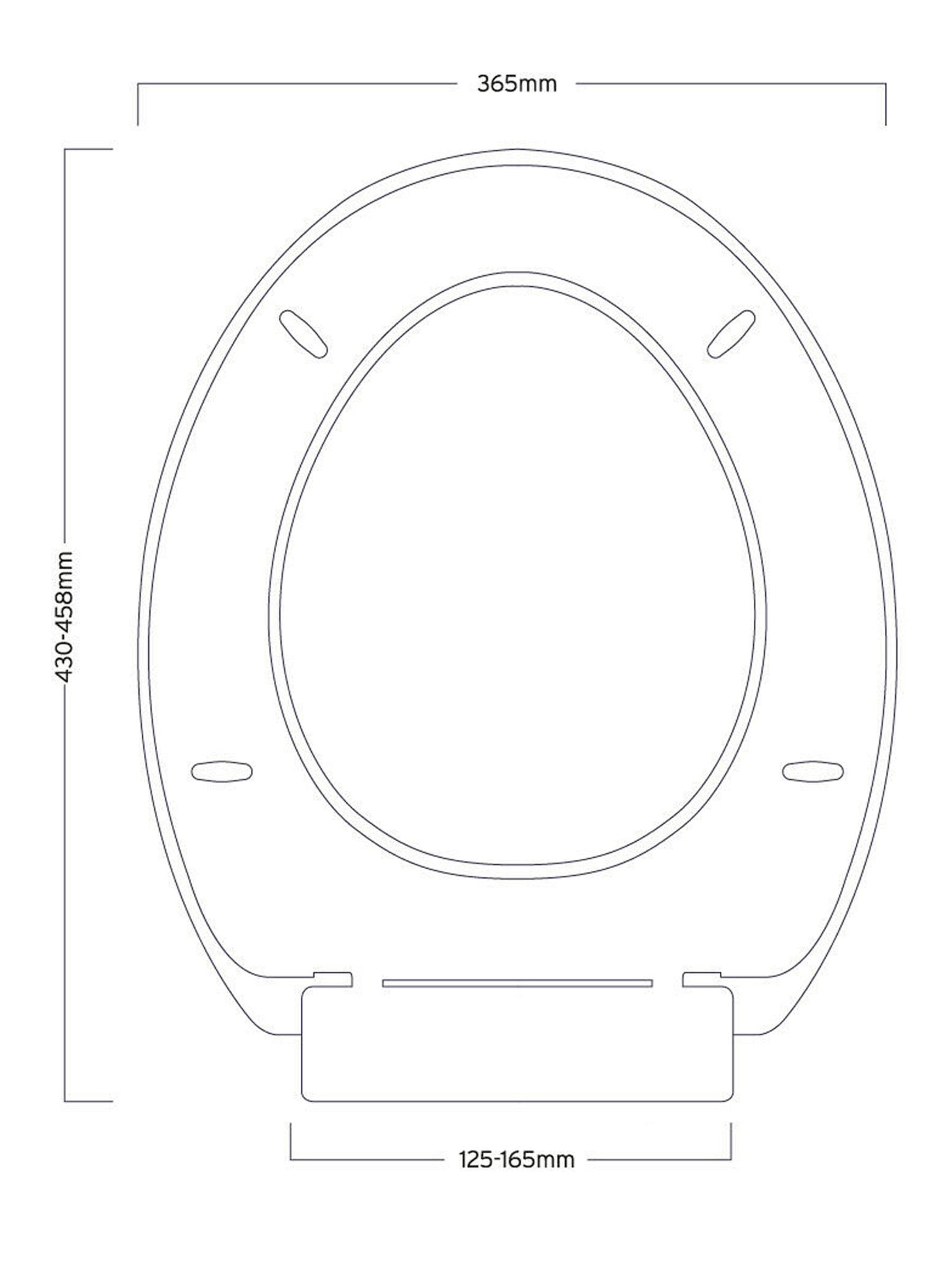 Showerdrape White Seville Soft Close Toilet Seat (British brand)