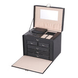 Livingandhome multi tier faux leather jewellery storage box 26.5cm, UK version