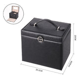 Livingandhome multi tier faux leather jewellery storage box 26.5cm, UK version