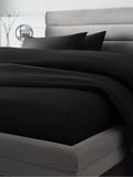 Black 300 thread count luxe cotton deep fitted sheet - British product