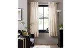 Habitat Champagne faux silk eyelet curtains 168x229cm, UK version