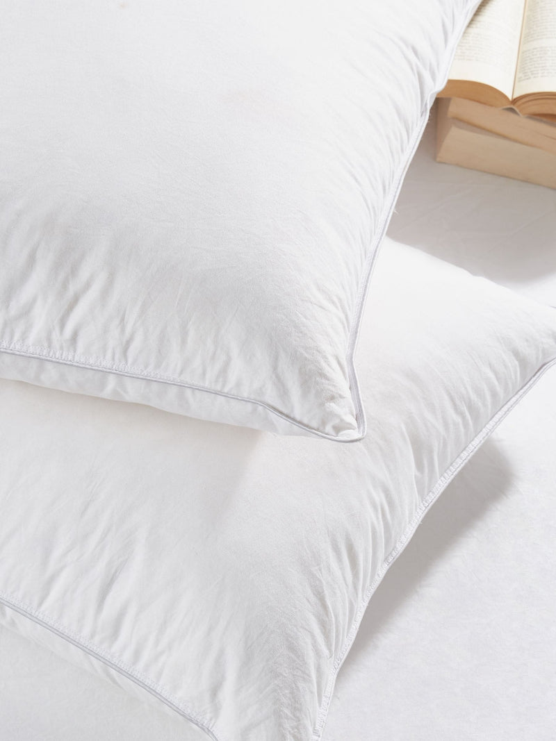 Duck feather and down firm pillows 2 pack, imported from the UK