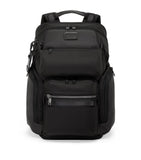 Scratch-Resistant Grained Leather Backpack with Buckle Fastening