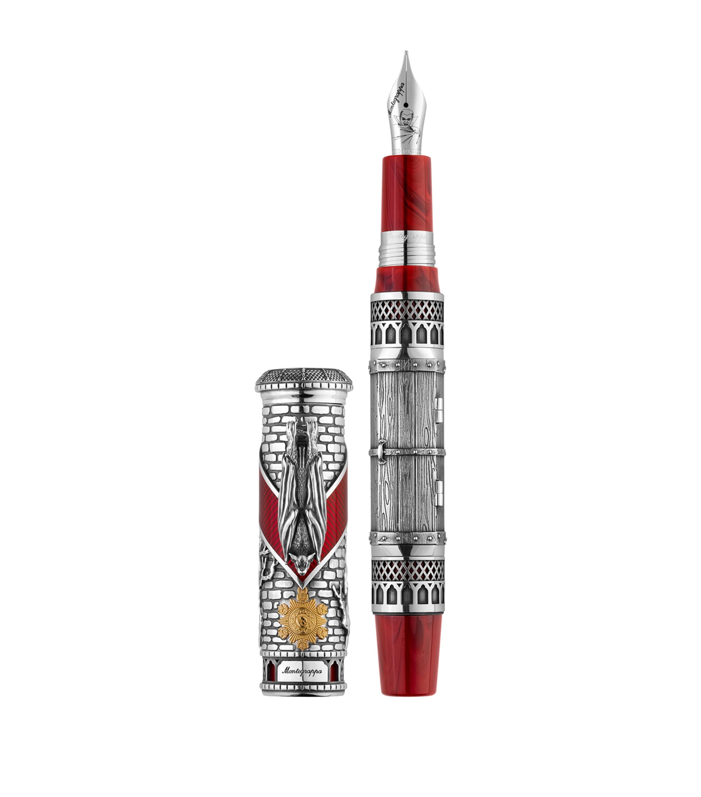 Montegrappa Sterling Silver Dracula fountain pen, imported from the UK
