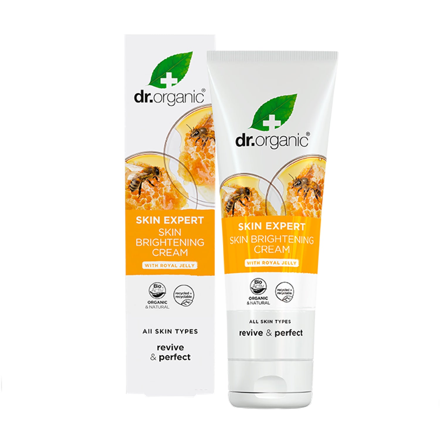 Dr Organic Skin Brightening Cream with Royal Jelly 125ml - British product