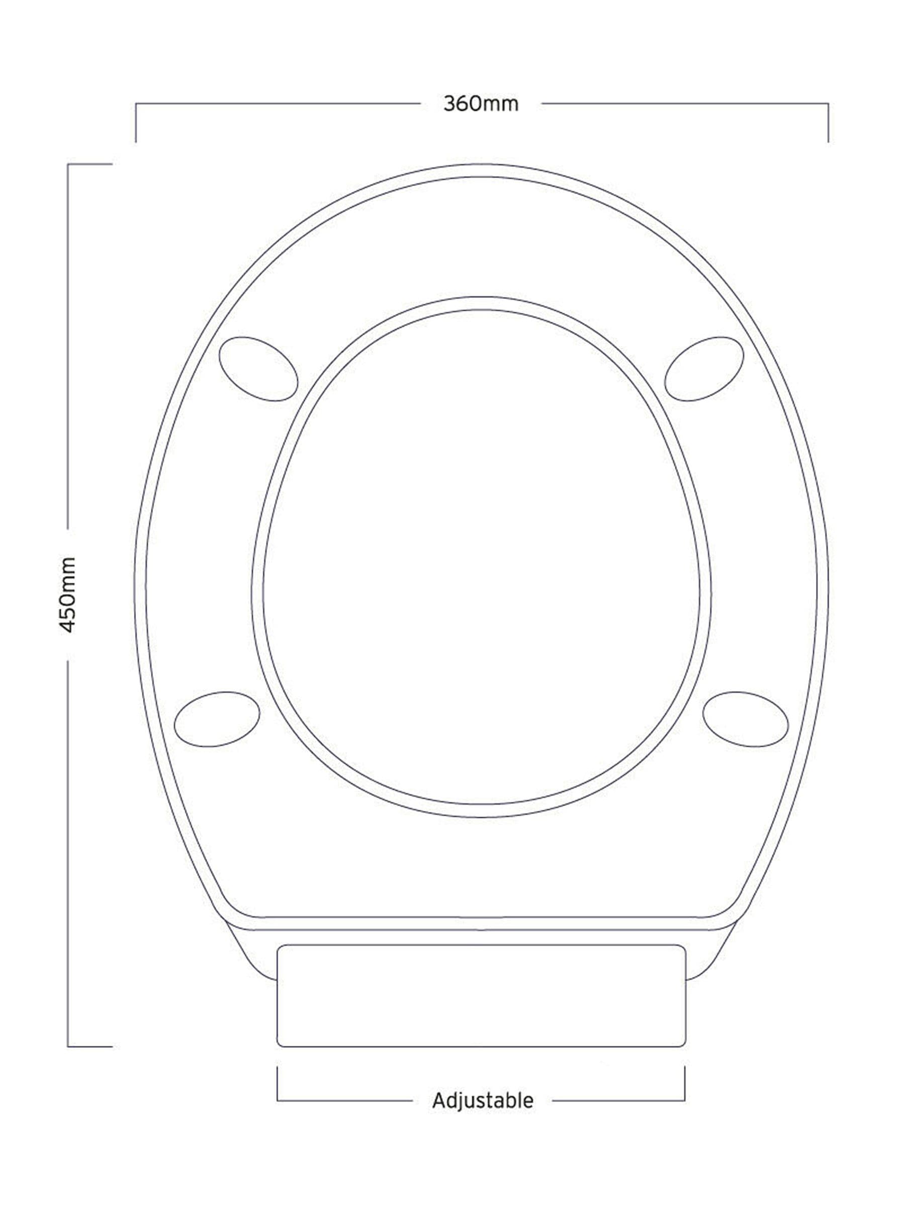 Showerdrape White Prima soft close toilet seat (British brand)