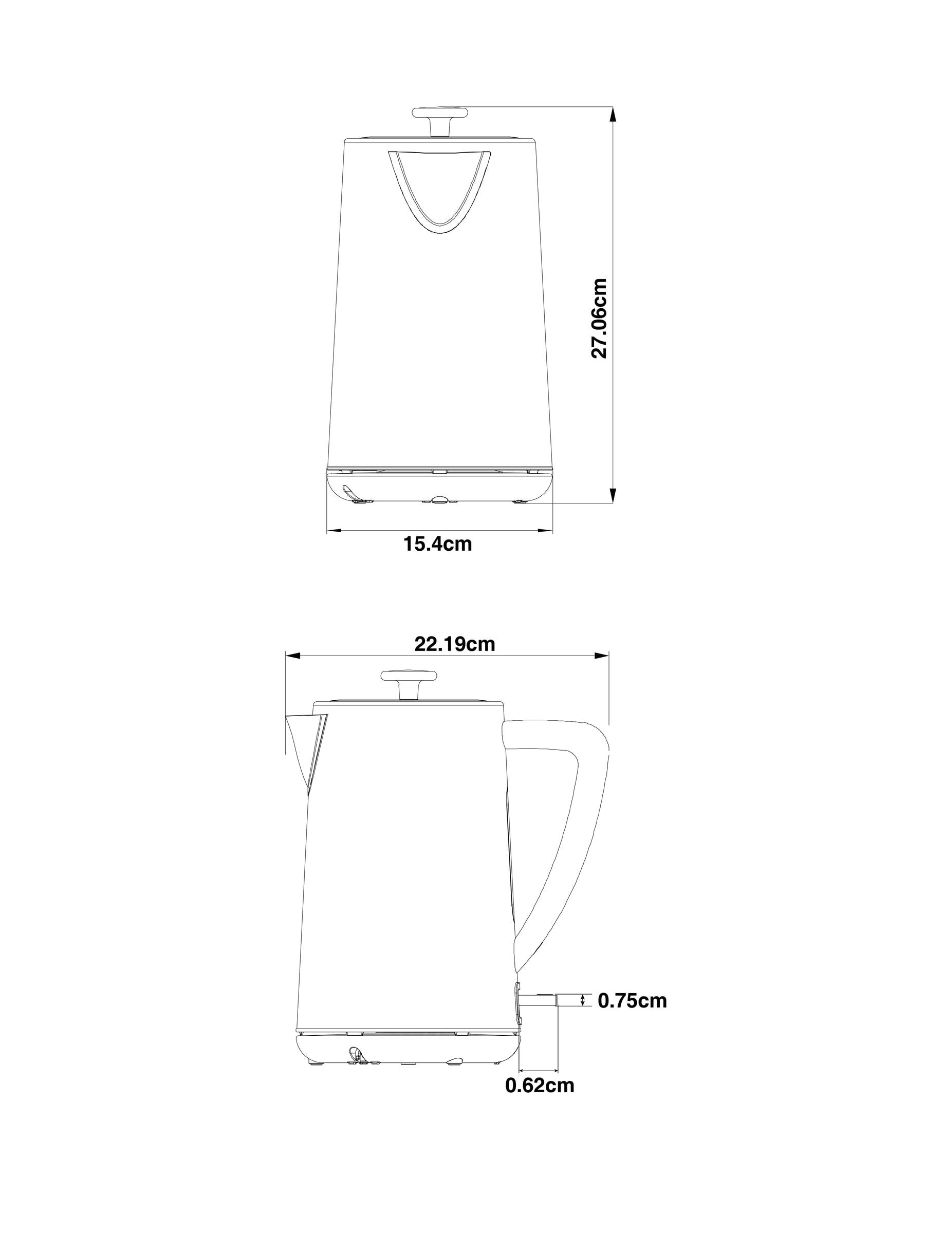 Bronx white kettle 1.7 litre (British brand)
