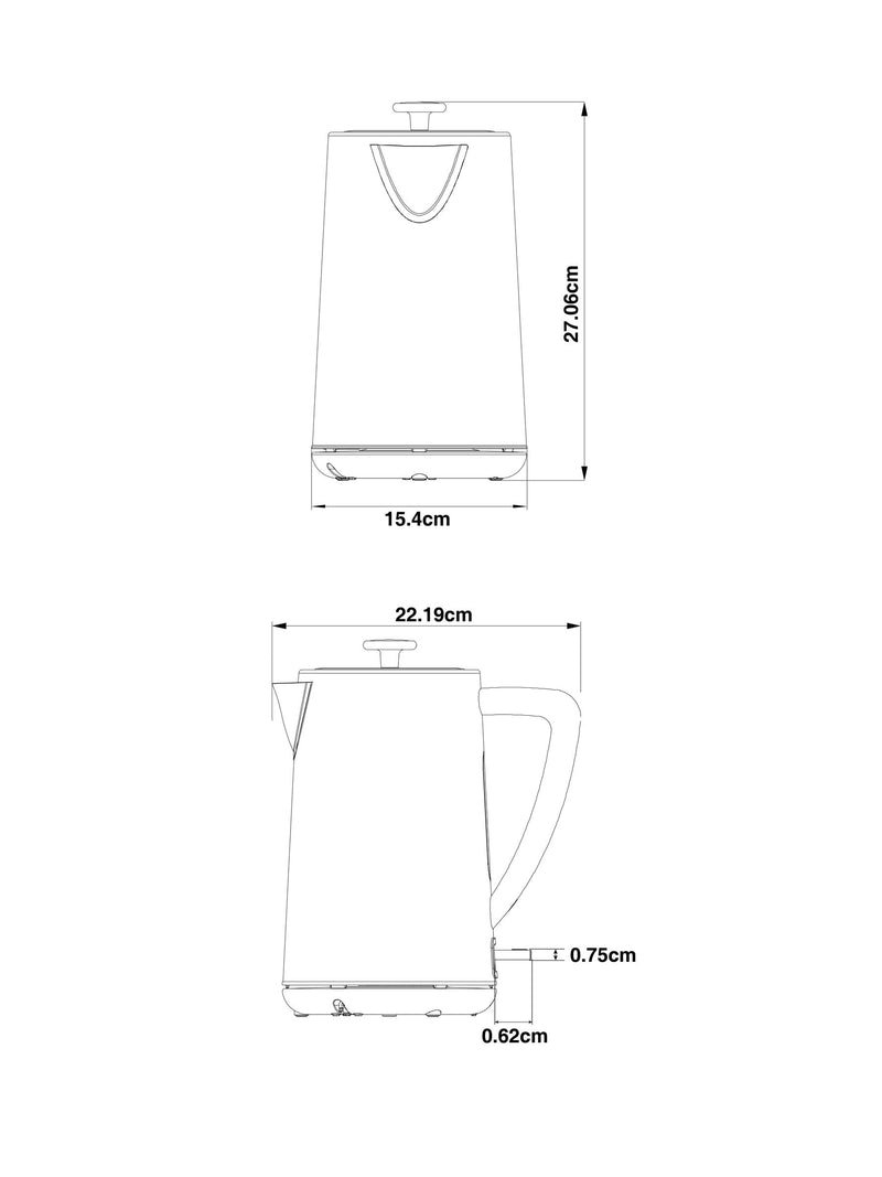 Bronx white kettle 1.7 litre (British brand)