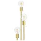 Habitat Exposed Bulb 3 Light Floor Lamp - Brass