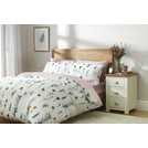 Argos Home cotton dried flowers white bedding set king - British product