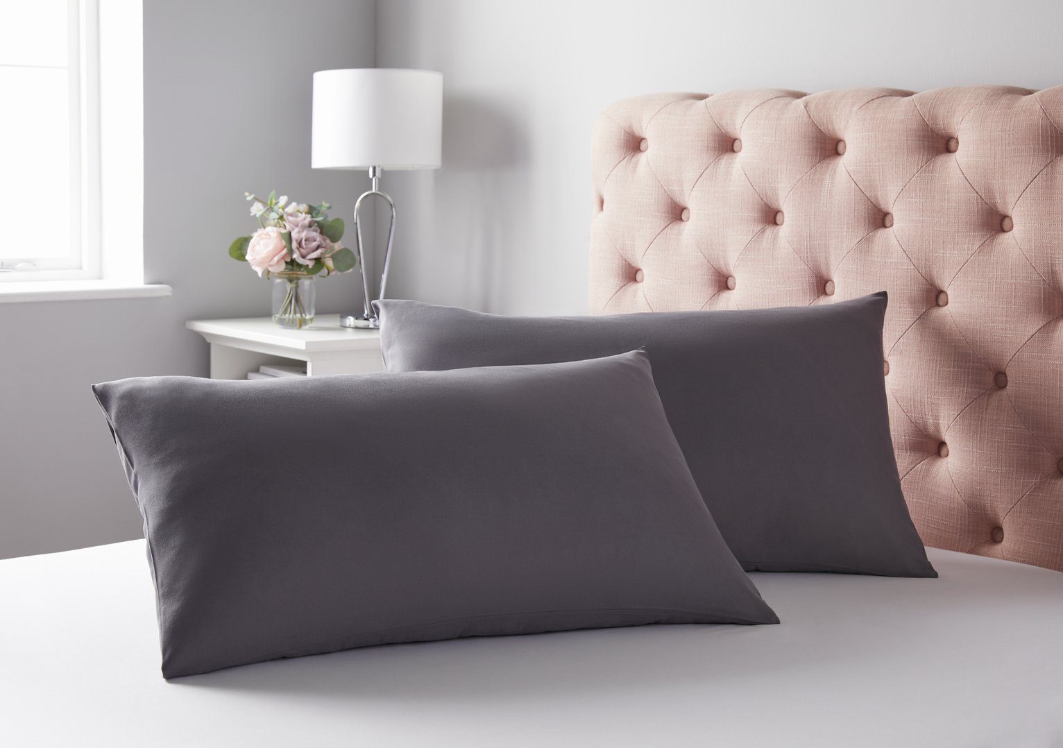 Silentnight Supersoft Standard Pillowcase Pair - Charcoal