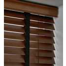 Habitat Wooden Brown 50mm Slat Venetian Tape Blind - 60cm