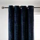 Argos Home Velvet Eyelet Curtains - Ink - 229x229cm