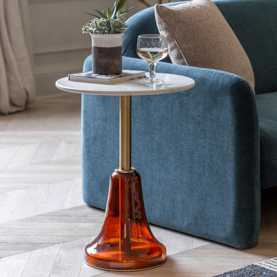 Gallery Bilbao Orange Side Table Retro Furniture 46 cm