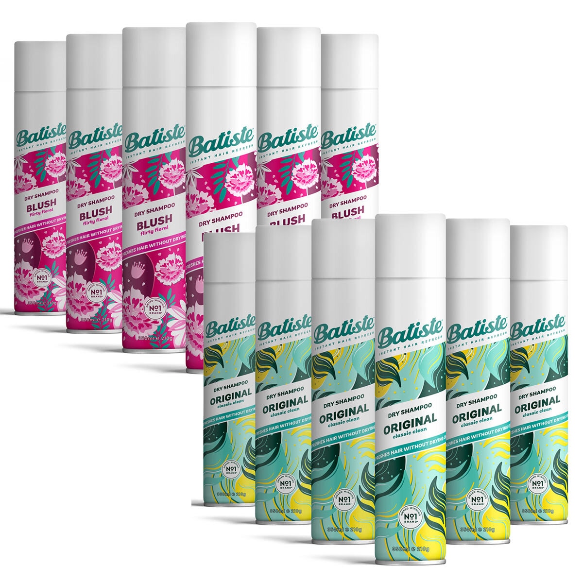 Batiste dry shampoo multipack 6 x 350ml - British product