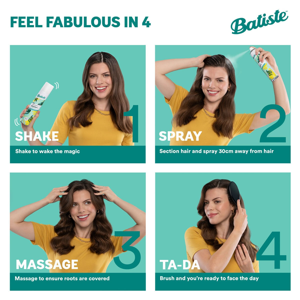 Batiste original dry shampoo 6 x 350ml - British product