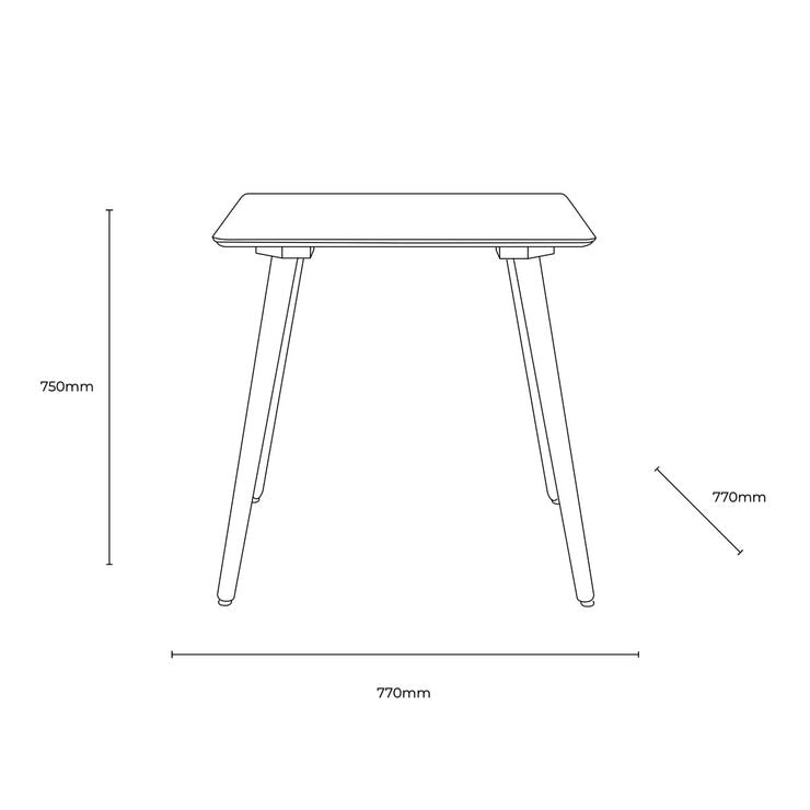 Gallery Hatfield square dining table seats 4, UK version