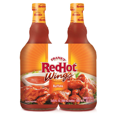 Frank's RedHot Wings Buffalo Sauce Hot Wing Sauce 2 x 680ml