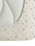 Silentnight Grey Stars cot bed fitted sheets 2 pack (British brand)