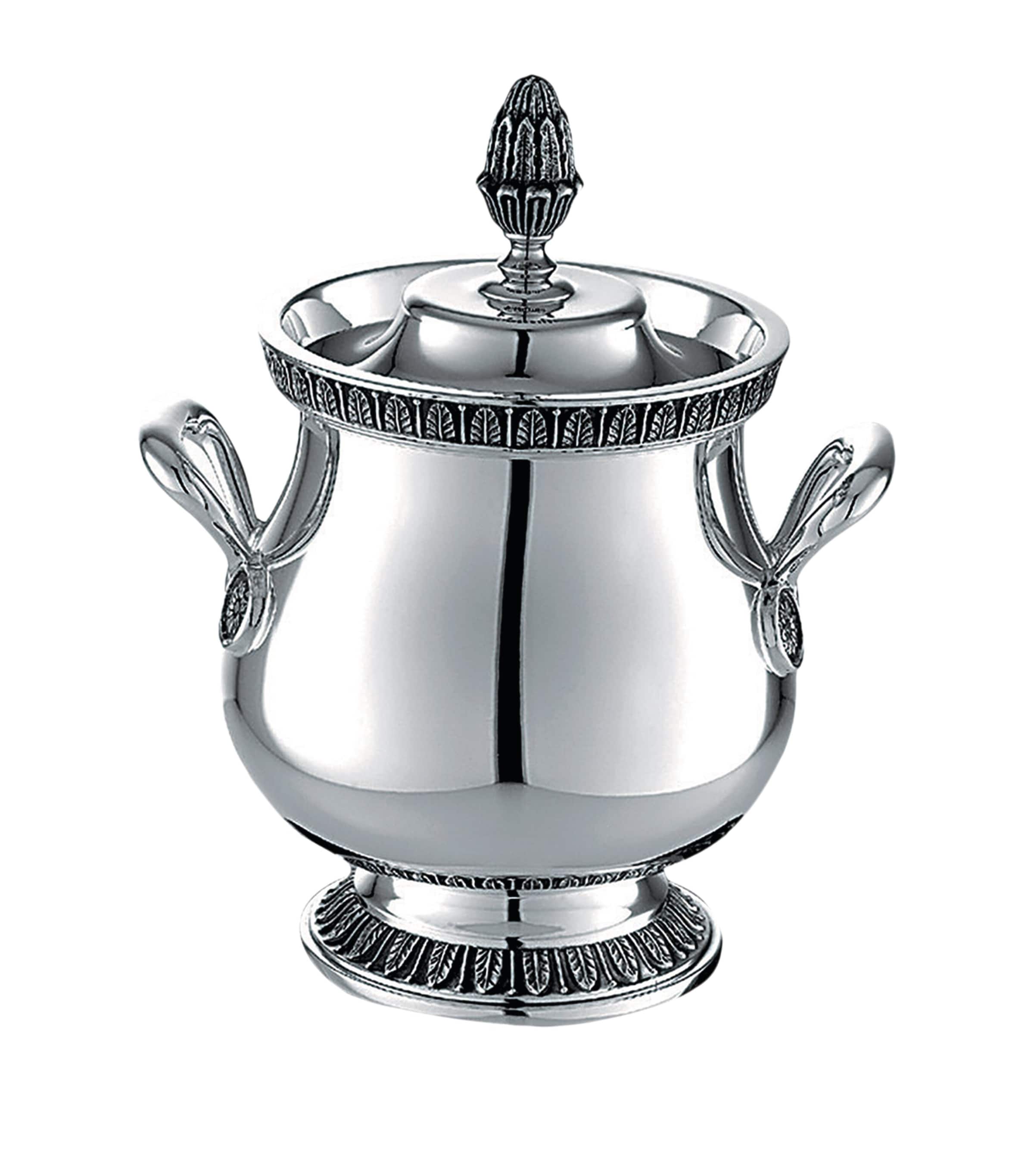Christofle Silver-Plated Malmaison Covered Sugar Bowl