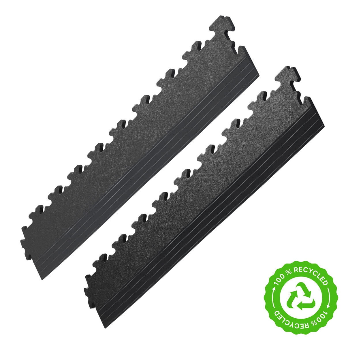 Klikflor RX500 recycled garage floor ramp in black or graphite, 7mm thick, UK version