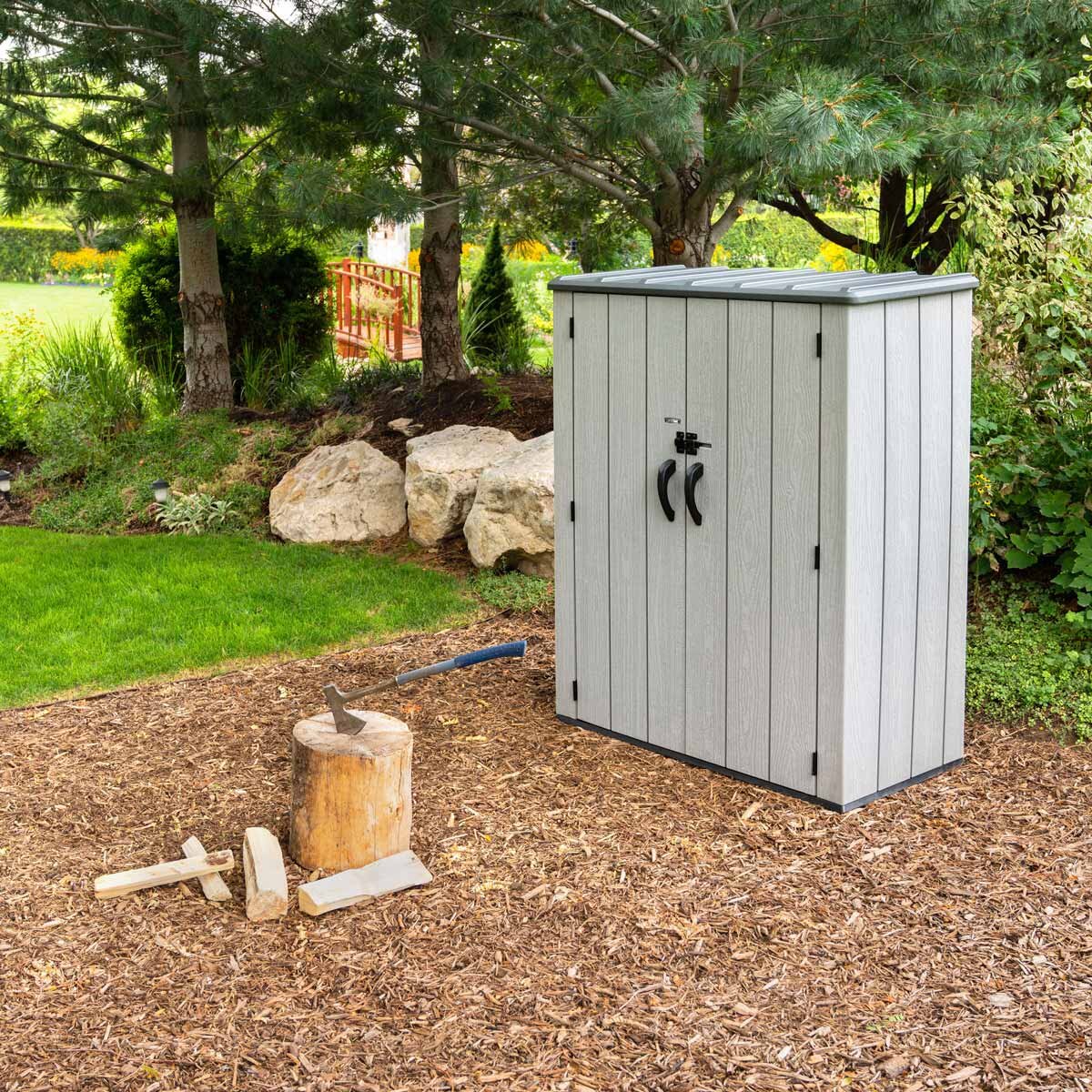 Lifetime Vertical Storage Shed with Shelving 1,510 Litre, UK version