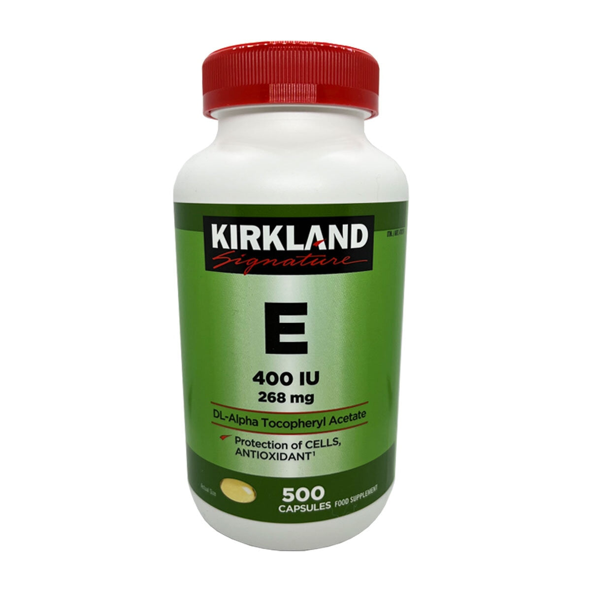 Kirkland Signature Vitamin E 400IU supplement 500 count, UK version