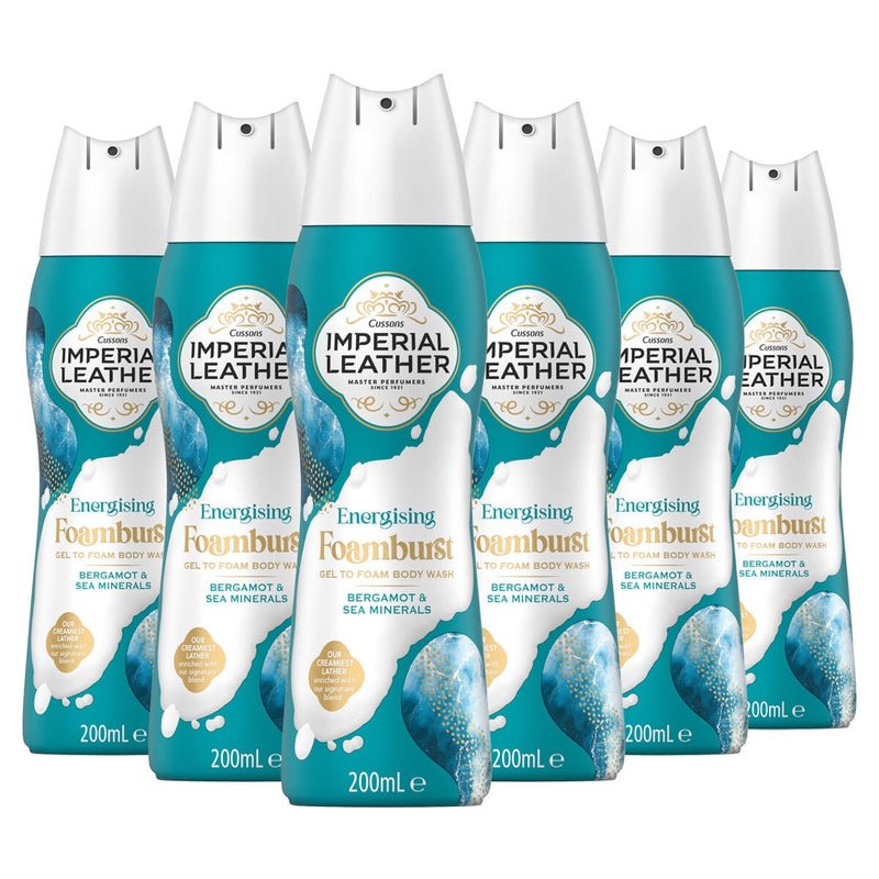 Imperial Leather shower gel energising or moisturising 6x200ml, UK version