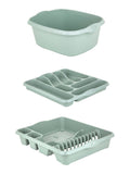 Wham 3 Piece Green Plastic Kitchen Set
