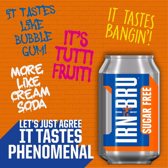 IRN-BRU Sugar Free   24 x 330ml - McGrocer
