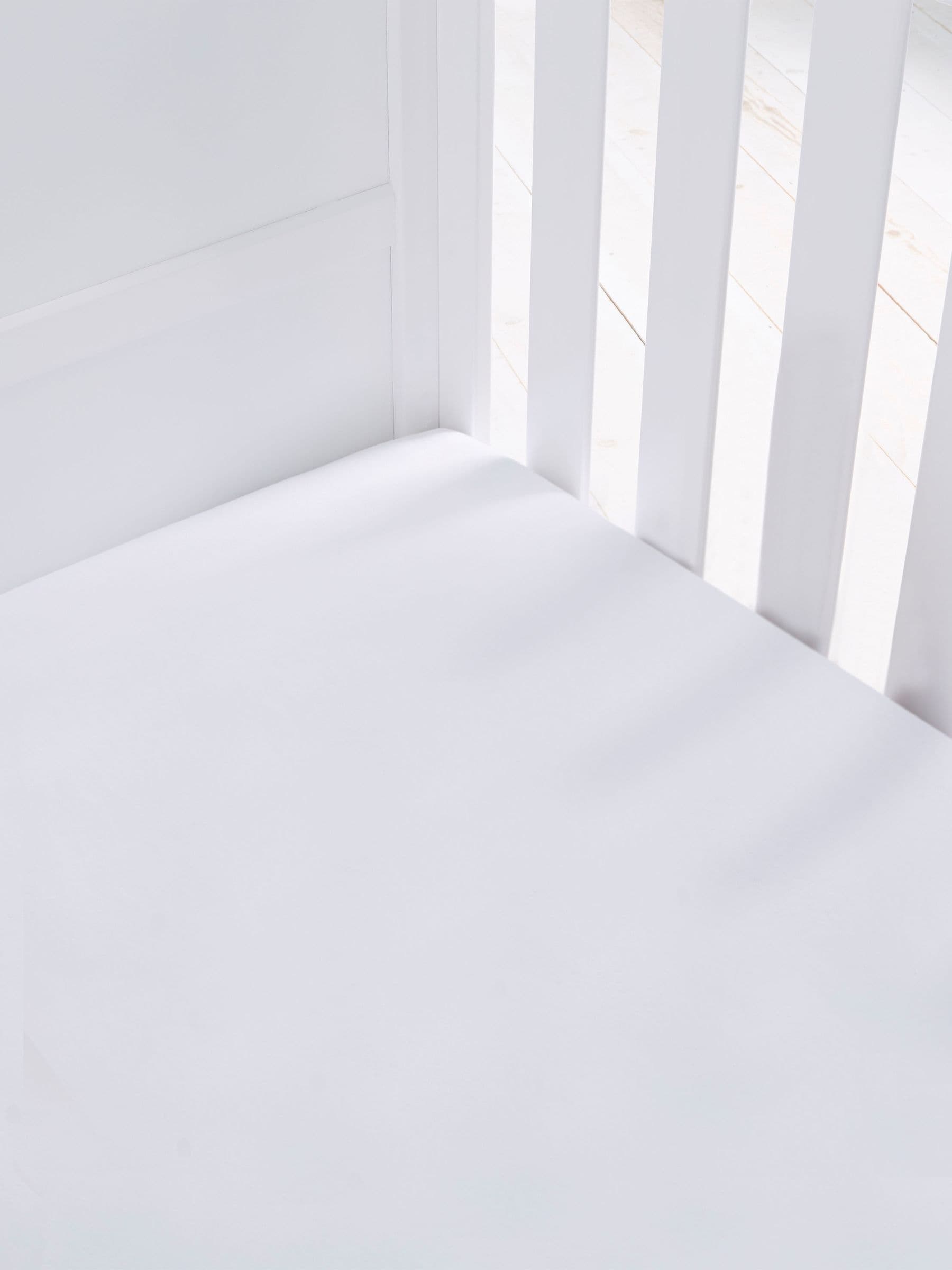 Silentnight 2 Pack White Kids Safe Nights Cot 100% Cotton Fitted Sheets
