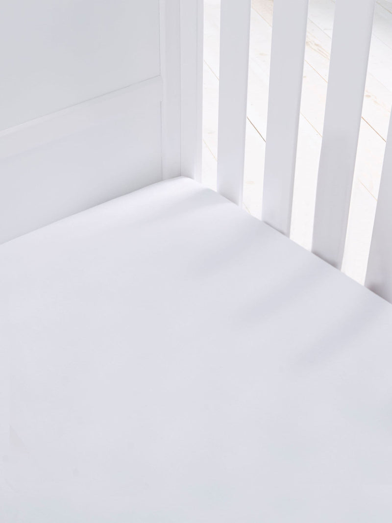 Silentnight 2 Pack White Kids Safe Nights Cot 100% Cotton Fitted Sheets