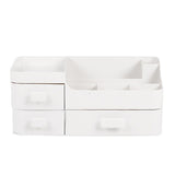 Livingandhome white plastic makeup organizer 3 drawers, UK version