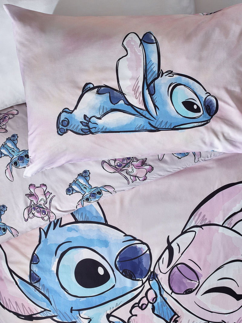 NEXT Lilo & Stitch purple reversible duvet cover and pillowcase set, UK version