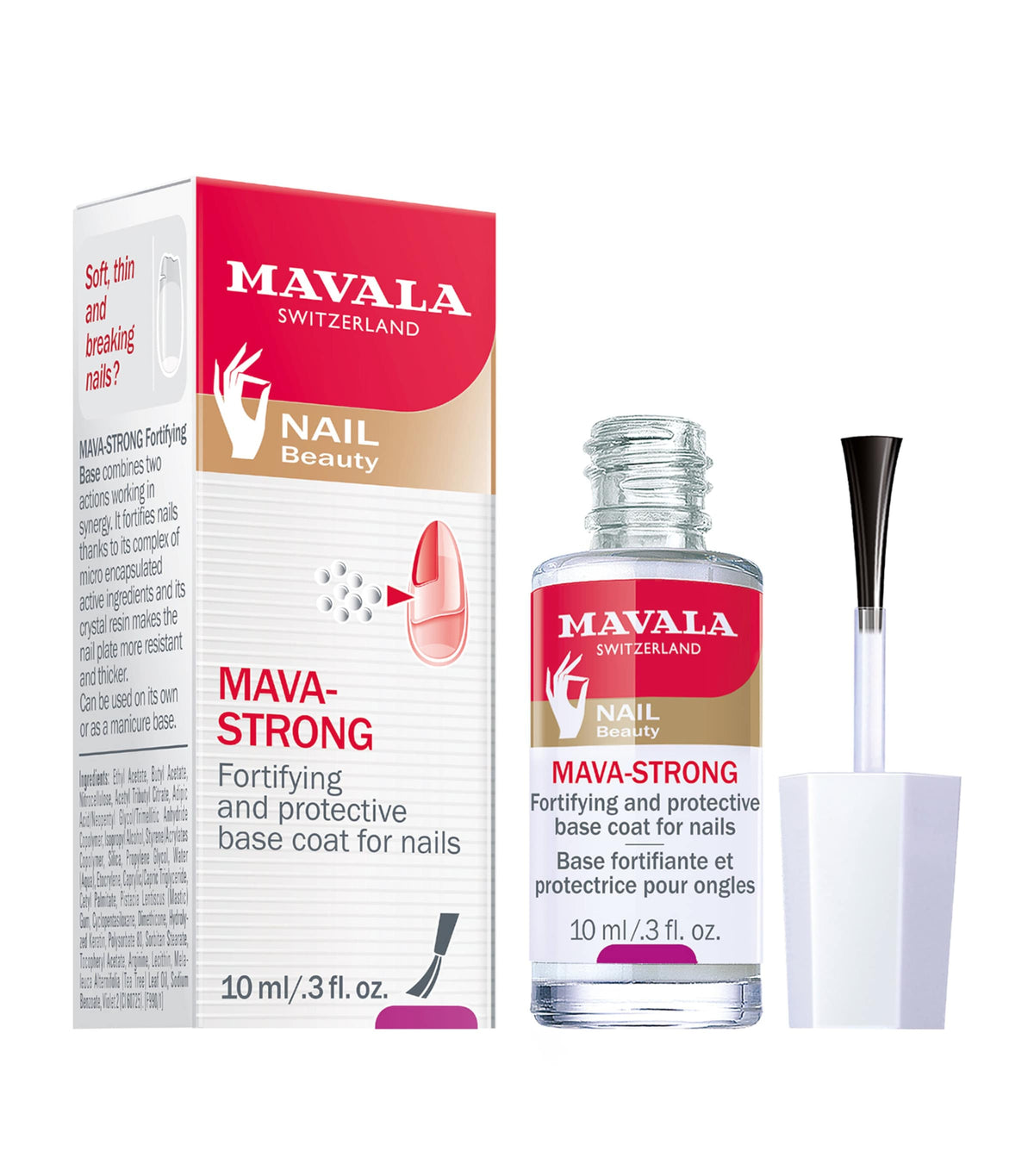 Mavala Mava-Strong Base Coat 10ml, imported from the UK