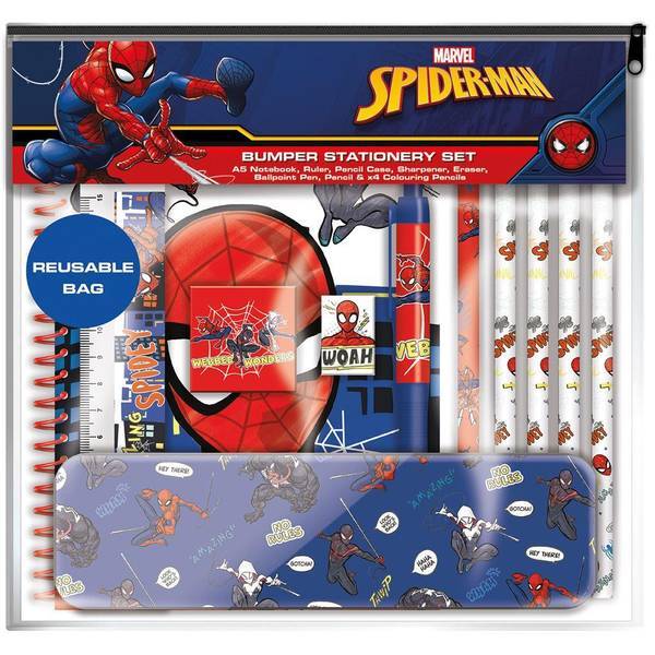 Spider-Man stationery set A5 with writing tools (British brand)