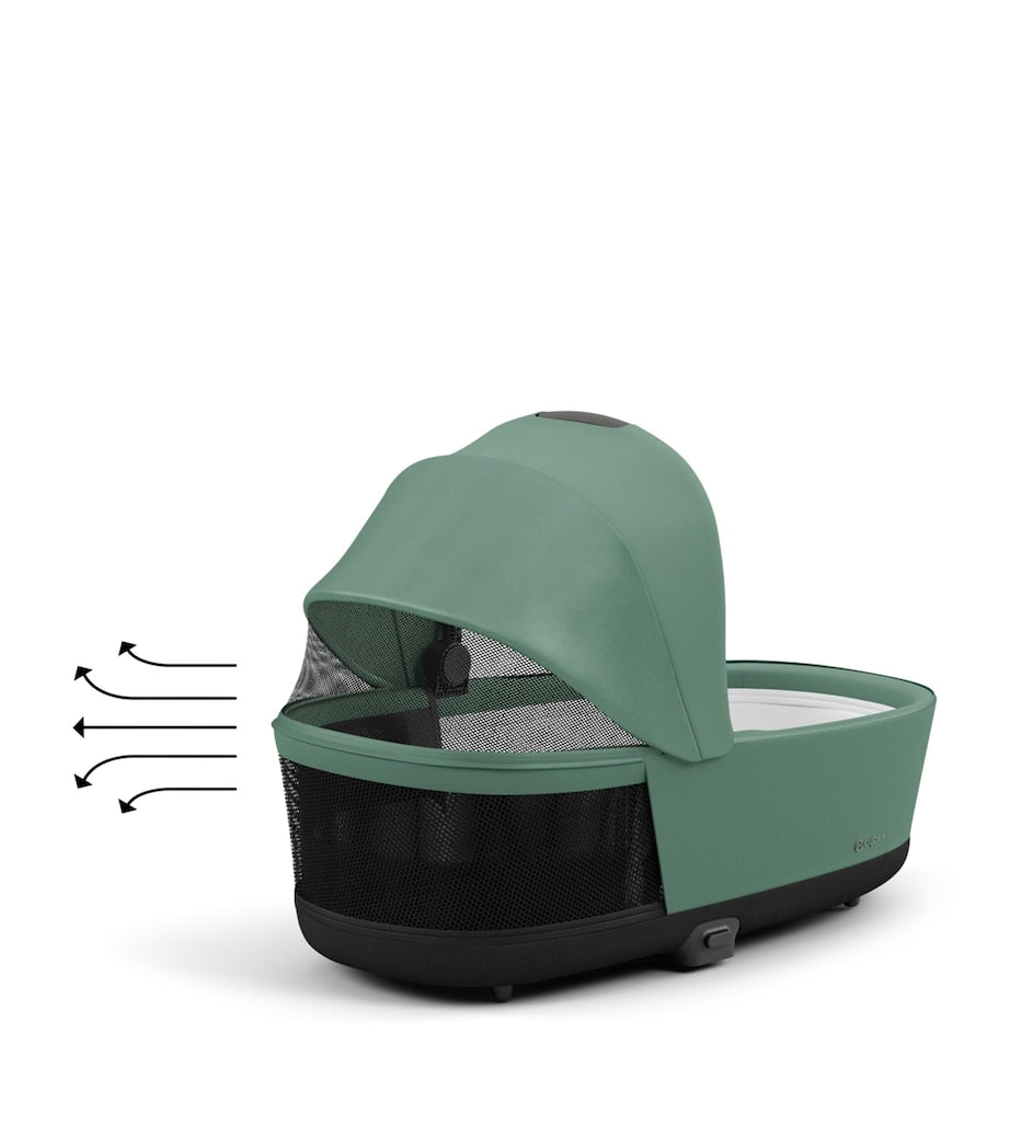 Cybex Priam pushchair lux carrycot with UPF50+ sun canopy - British product