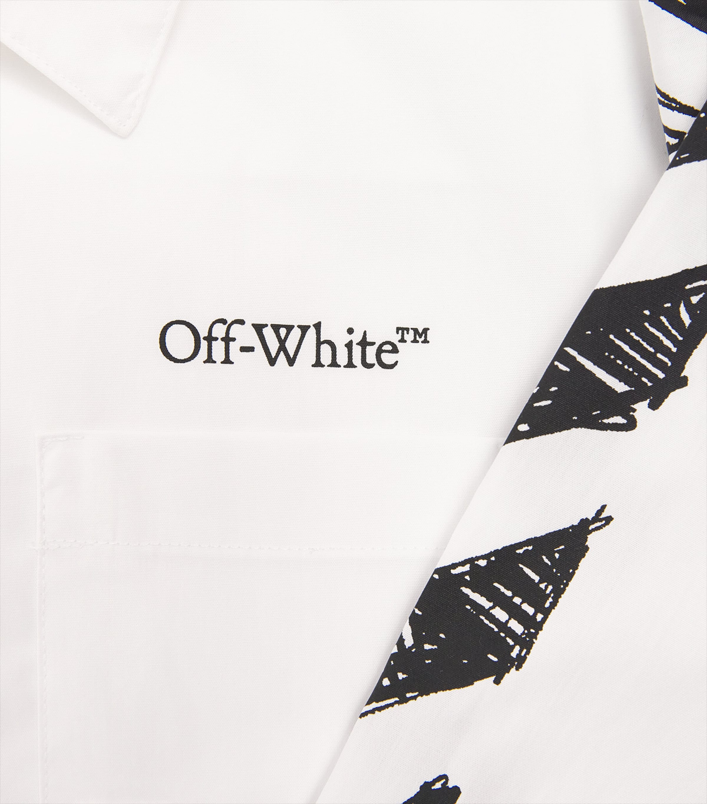 Off-White kids cotton diagonal sketch shirt (4-12+ years), imported from the UK