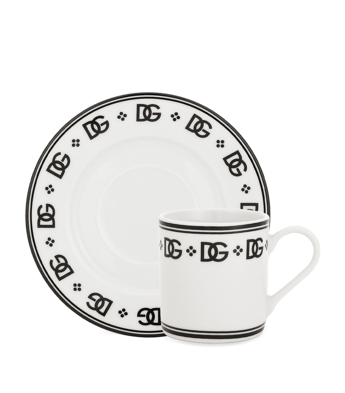 Dolce&Gabbana DG Logo porcelain coffee cup and saucer set - British product