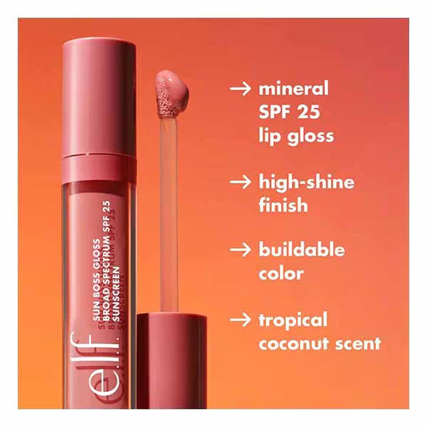 e.l.f. tinted lip gloss Peachy Kween - British product