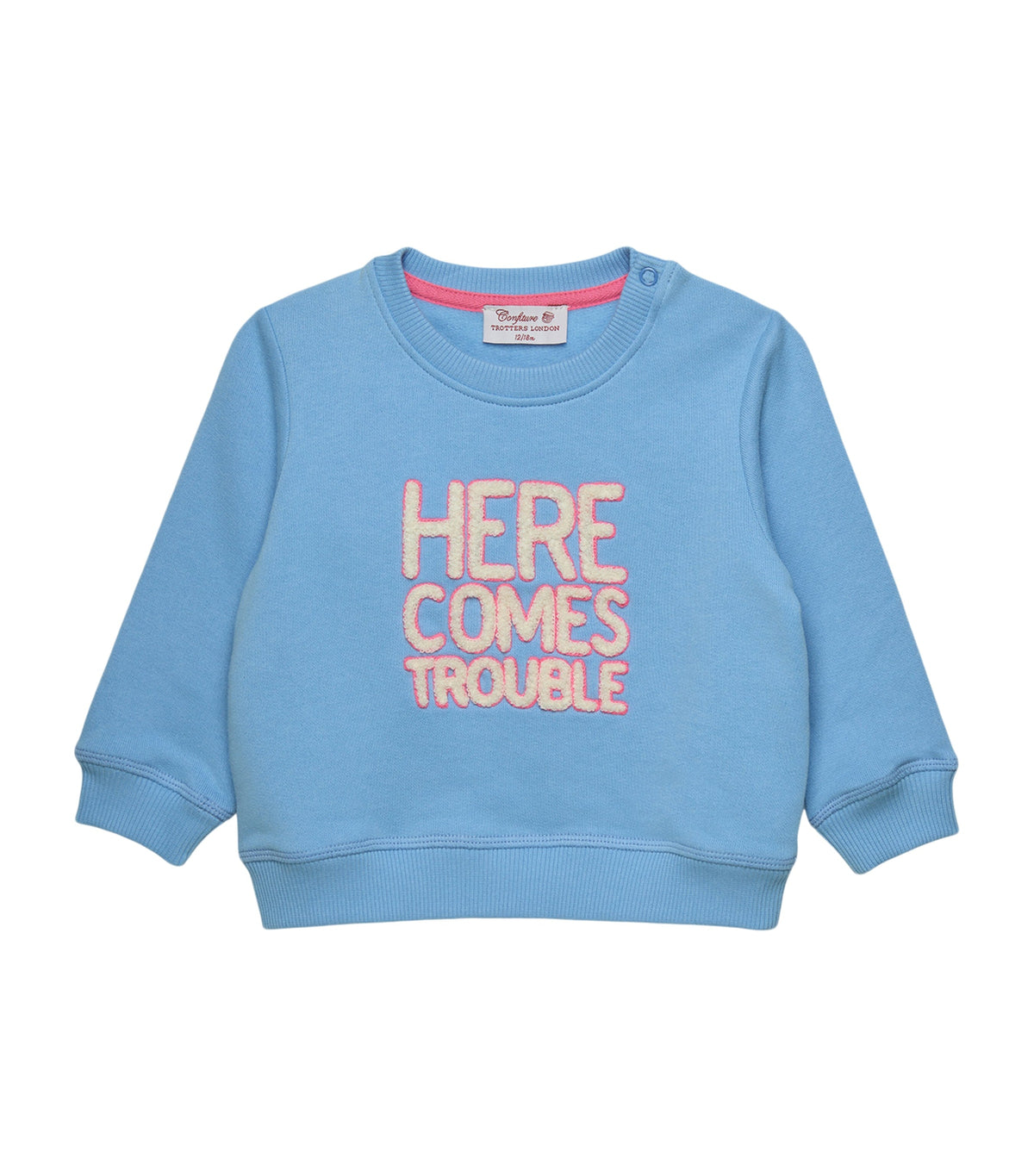 Trotters cotton Here Comes Trouble sweatshirt 3-24 months (British brand)